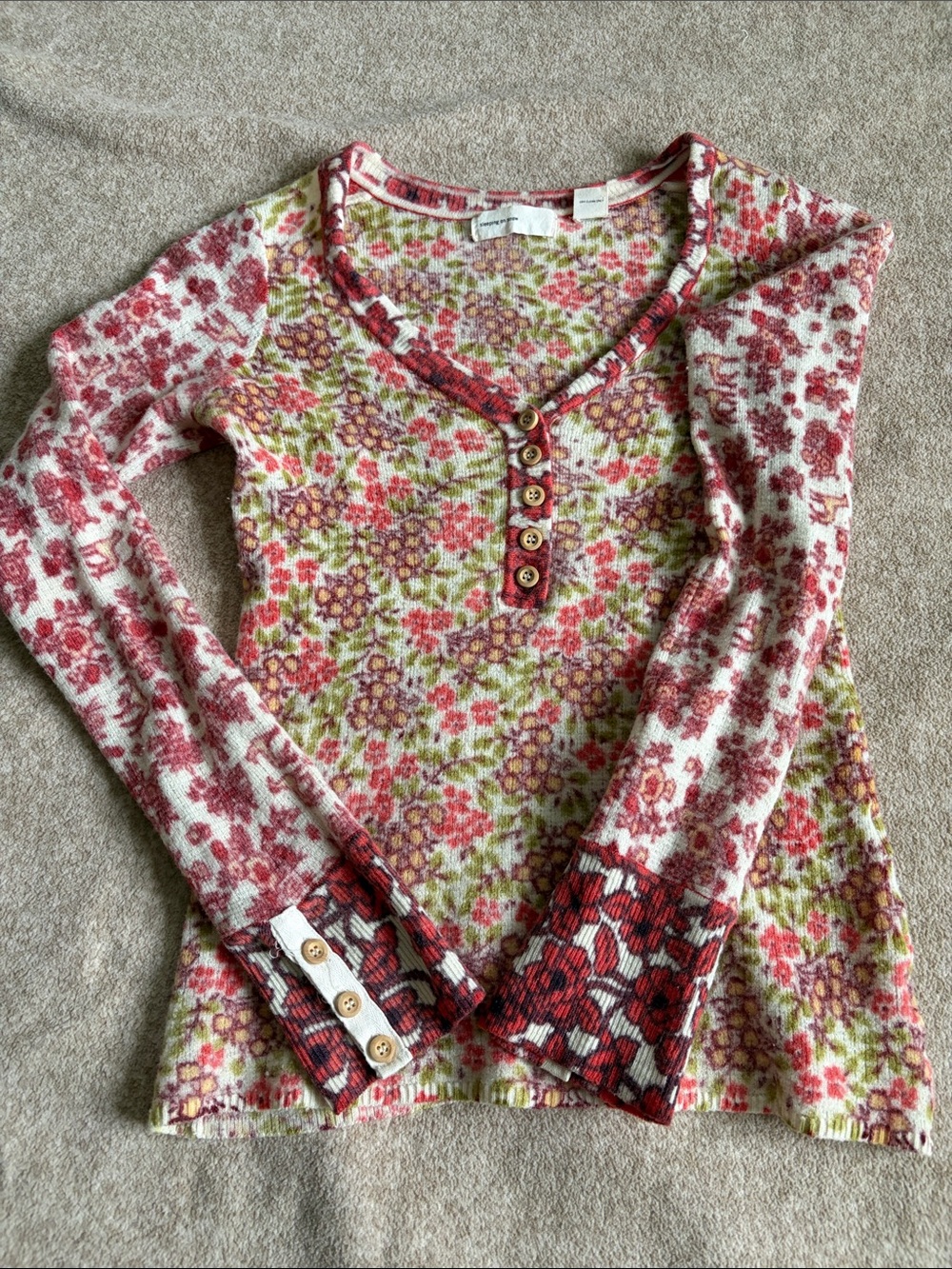 Anthropologie Sleeping on Snow wool top